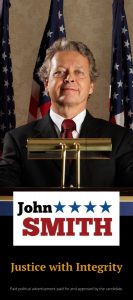 judicial campaign rack card